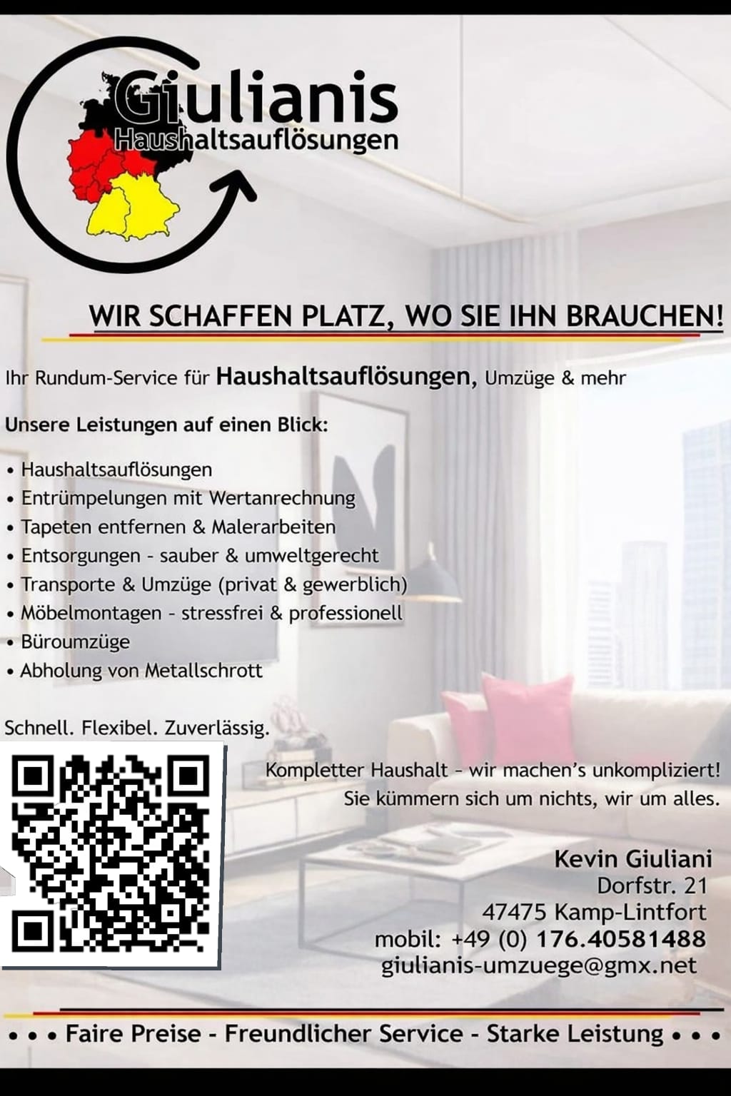 Bild 1 Giualianis Umzüge in Kamp-Lintfort
