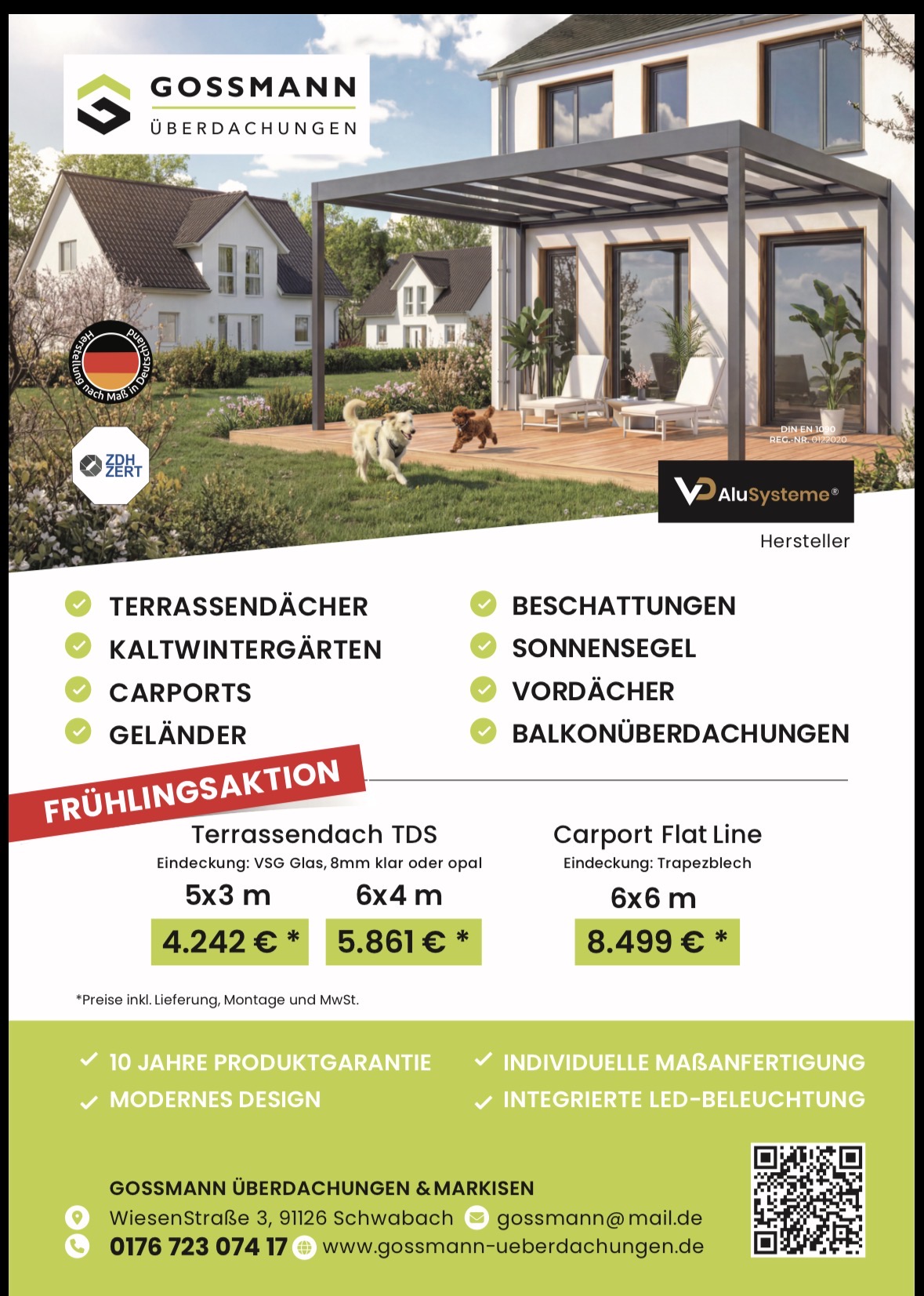 Bild 1 Gossmann Überdachungen in Schwabach