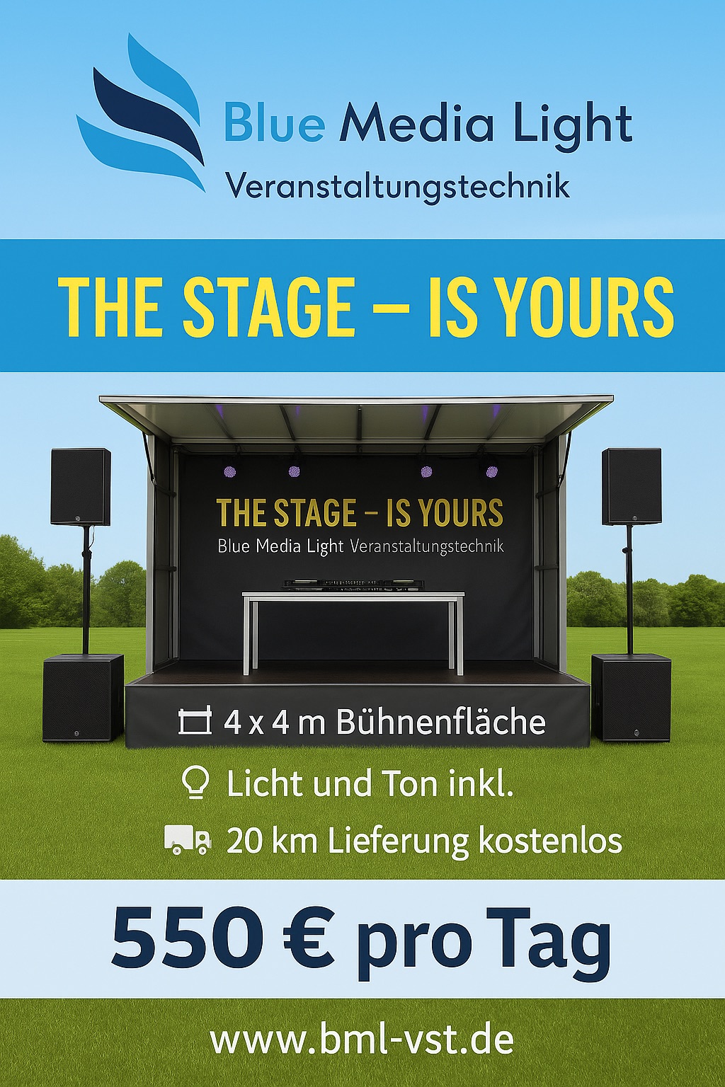 Bild 1 Blue Media Light, Veranstaltungstechnik in Wachtendonk