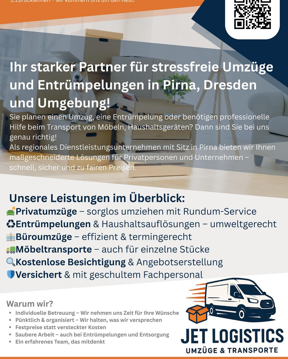 Bild 1 Jet Logistics- Umzüge und Transporte in Pirna