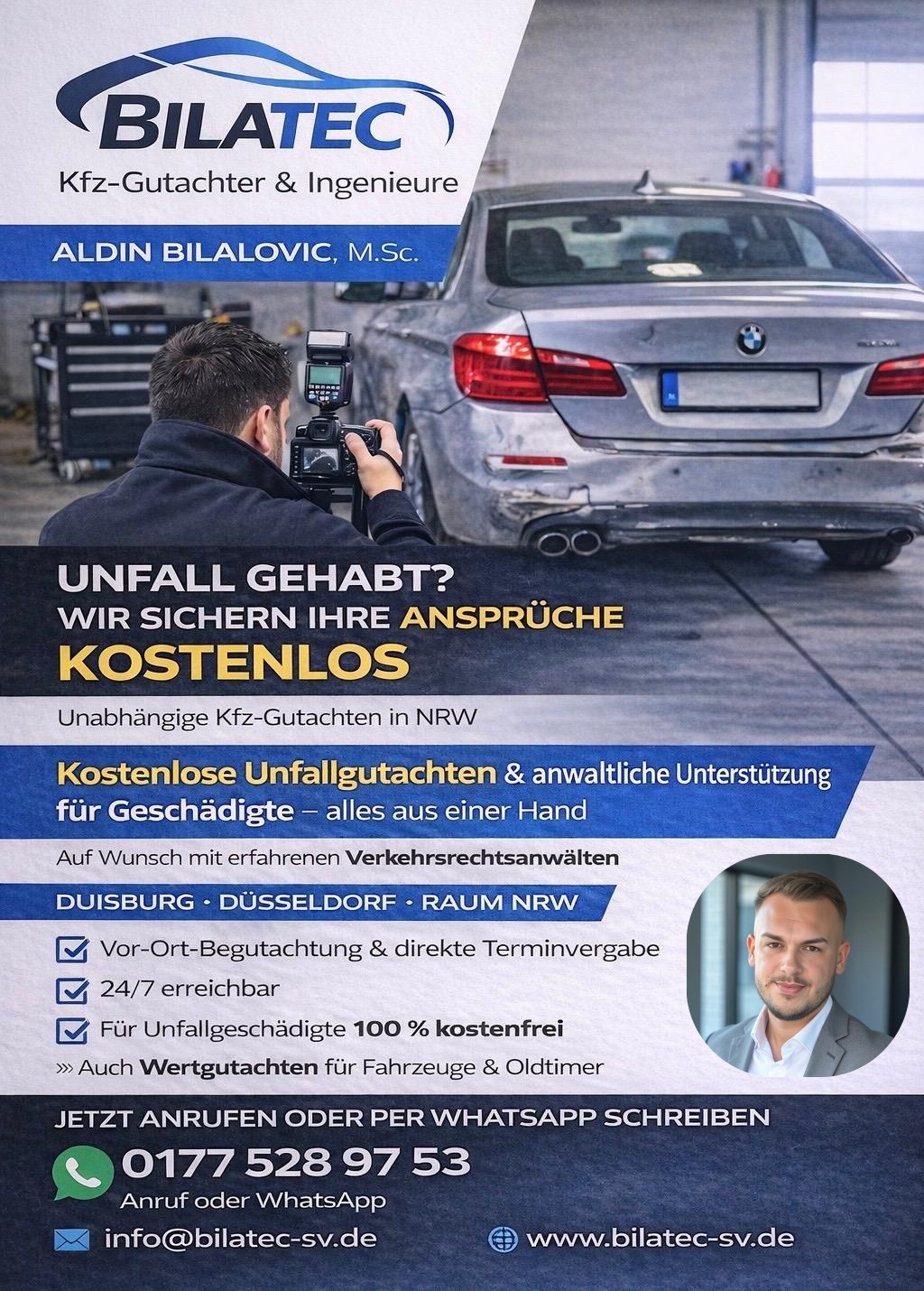 Bild 1 BilaTEC - KFZ-Gutachter & Ingenieure - Aldin Bilalovic, M.Sc. in Düsseldorf