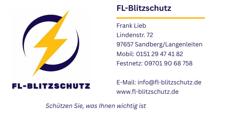 Bild 1 FL-Blitzschutz in Sandberg / Langenleiten