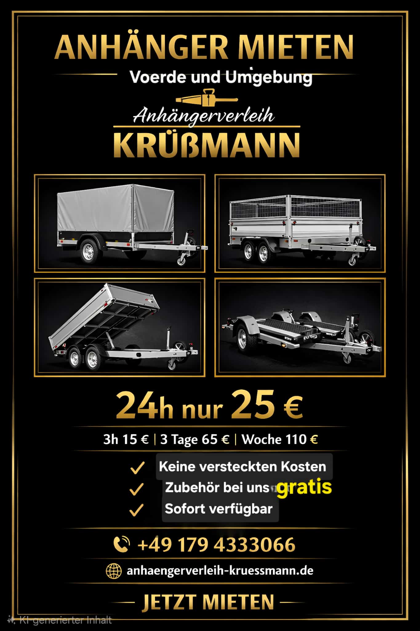 Bild 1 Anhängerverleih Krüßmann in Voerde Niederrhein