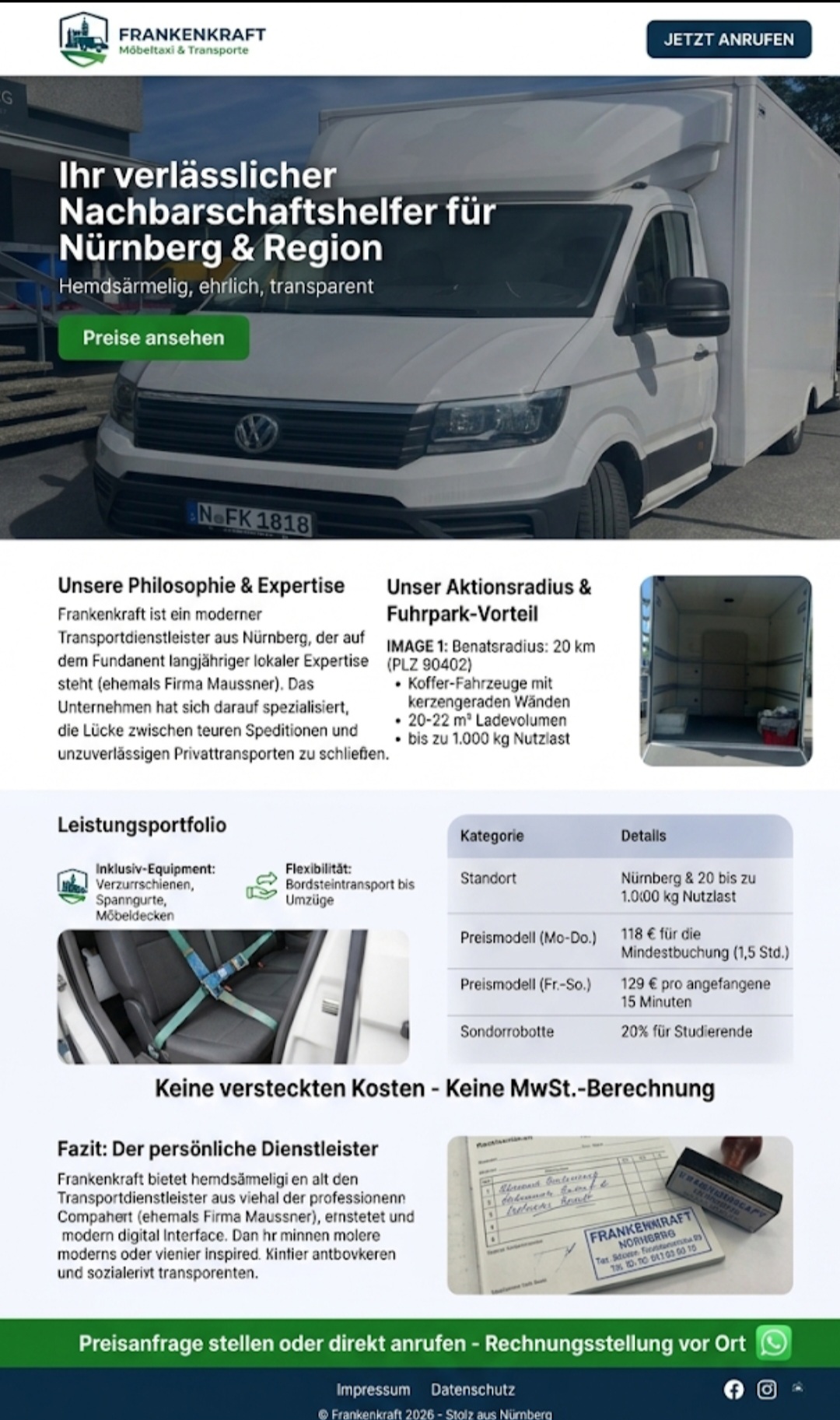 Bild 1 Frankenkraft Umzug/Möbeltaxi in Nürnberg